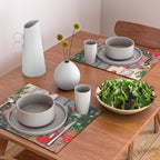 Festive retro Christmas cats modern traditional holiday Placemat Gallery Image 2