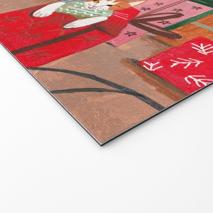 Festive retro Christmas cats modern traditional holiday Welcome Mat Gallery Image 2
