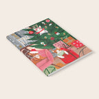 Festive retro Christmas cats modern traditional holiday Notebook Gallery Image 2