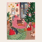Festive retro Christmas cats modern traditional holiday Poster Gallery Image 4