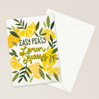 Easy Peasy Lemon Squeezy Citrus - Yellow & Green Palette Stationery Card Gallery Image 2