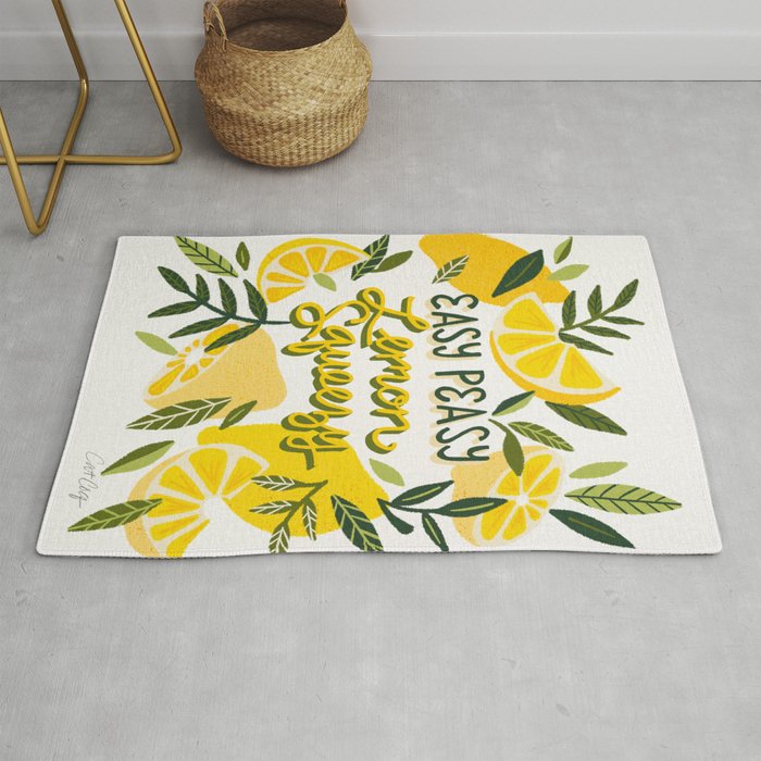 Easy Peasy Lemon Squeezy Citrus - Yellow & Green Palette Rug Gallery Image 1