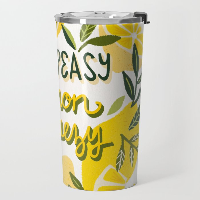 Easy Peasy Lemon Squeezy Citrus - Yellow & Green Palette Travel Mug Gallery Image 2