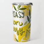 Easy Peasy Lemon Squeezy Citrus - Yellow & Green Palette Travel Mug Gallery Image 2