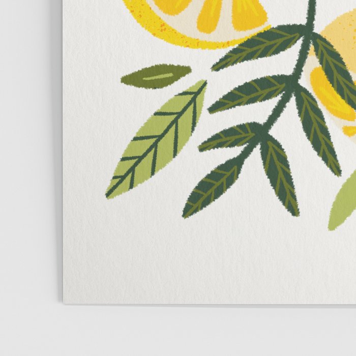 Easy Peasy Lemon Squeezy Citrus - Yellow & Green Palette Poster Gallery Image 3