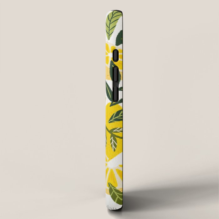 Easy Peasy Lemon Squeezy Citrus - Yellow & Green Palette iPhone Case Gallery Image 2