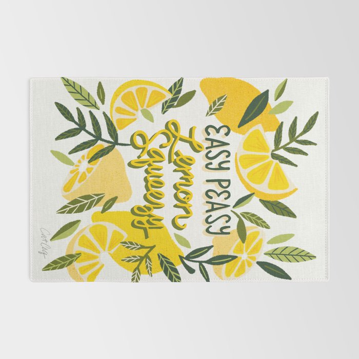 Easy Peasy Lemon Squeezy Citrus - Yellow & Green Palette Rug Gallery Image 2