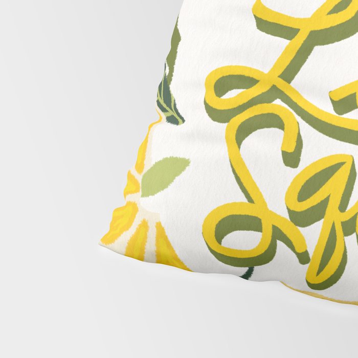 Easy Peasy Lemon Squeezy Citrus - Yellow & Green Palette Pillow Sham Gallery Image 4