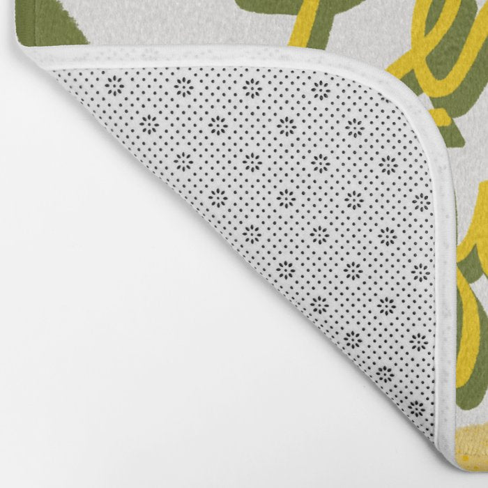 Easy Peasy Lemon Squeezy Citrus - Yellow & Green Palette Bath Mat Gallery Image 2