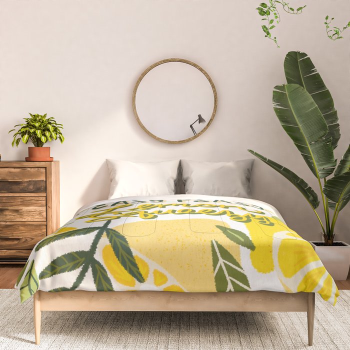 Easy Peasy Lemon Squeezy Citrus - Yellow & Green Palette Comforter Gallery Image 3