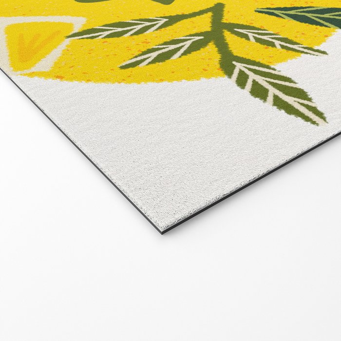 Easy Peasy Lemon Squeezy Citrus - Yellow & Green Palette Welcome Mat Gallery Image 2