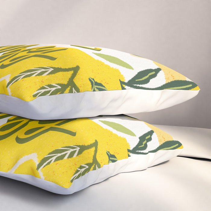 Easy Peasy Lemon Squeezy Citrus - Yellow & Green Palette Pillow Sham Gallery Image 3