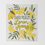 Easy Peasy Lemon Squeezy Citrus - Yellow & Green Palette Throw Blanket Gallery Image 2