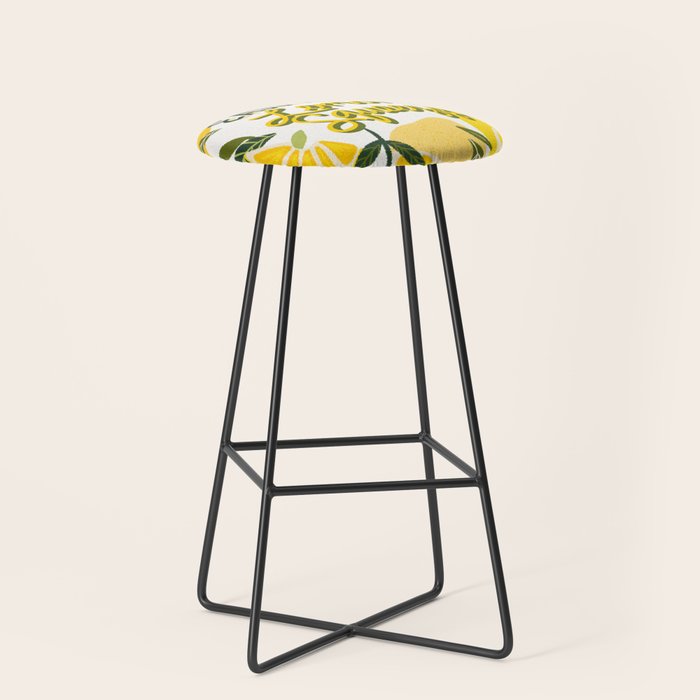 Easy Peasy Lemon Squeezy Citrus - Yellow & Green Palette Stool Gallery Image 1