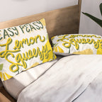 Easy Peasy Lemon Squeezy Citrus - Yellow & Green Palette Pillow Sham Gallery Image 2