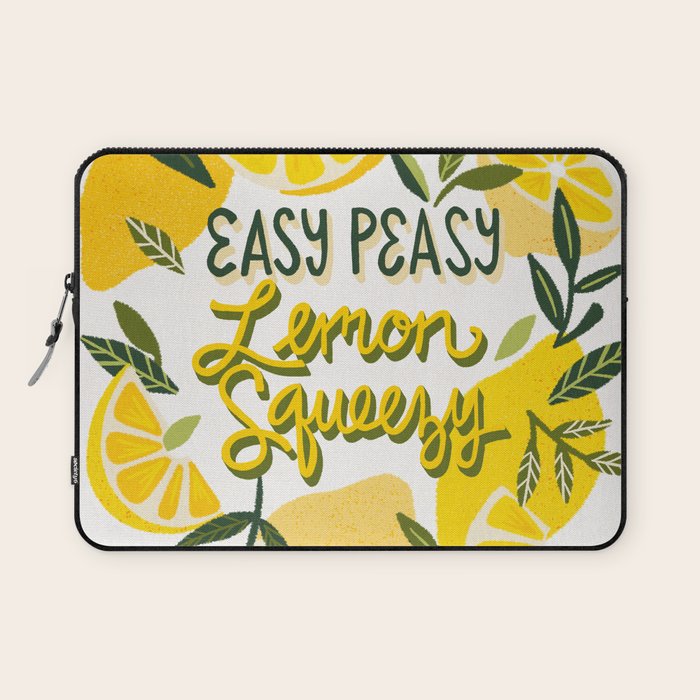 Easy Peasy Lemon Squeezy Citrus - Yellow & Green Palette Laptop Sleeve Gallery Image 1