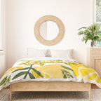 Easy Peasy Lemon Squeezy Citrus - Yellow & Green Palette Duvet Cover Gallery Image 3