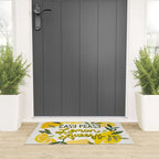Easy Peasy Lemon Squeezy Citrus - Yellow & Green Palette Welcome Mat Gallery Image 3