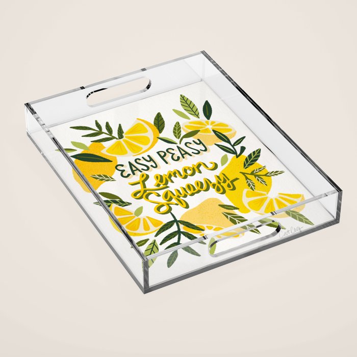 Easy Peasy Lemon Squeezy Citrus - Yellow & Green Palette Acrylic Tray Gallery Image 1
