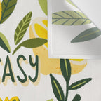 Easy Peasy Lemon Squeezy Citrus - Yellow & Green Palette Wall Tapestry Gallery Image 3