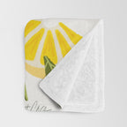 Easy Peasy Lemon Squeezy Citrus - Yellow & Green Palette Throw Blanket Gallery Image 3