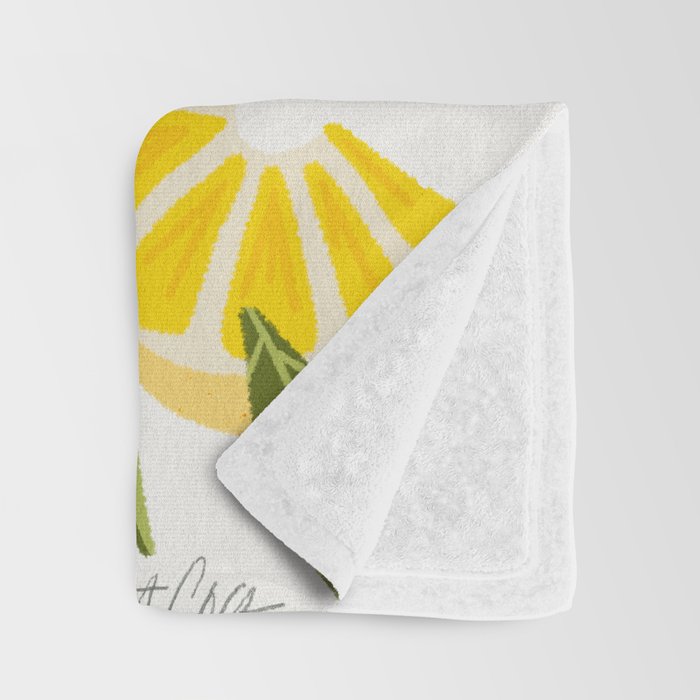 Easy Peasy Lemon Squeezy Citrus - Yellow & Green Palette Throw Blanket Gallery Image 3