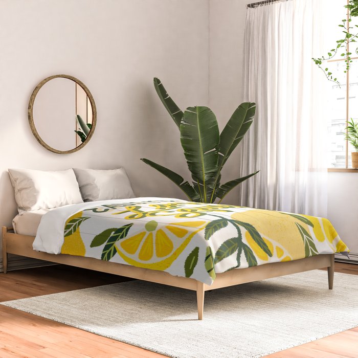 Easy Peasy Lemon Squeezy Citrus - Yellow & Green Palette Comforter Gallery Image 2