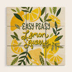 Easy Peasy Lemon Squeezy Citrus - Yellow & Green Palette Wood Wall Art Gallery Image 1