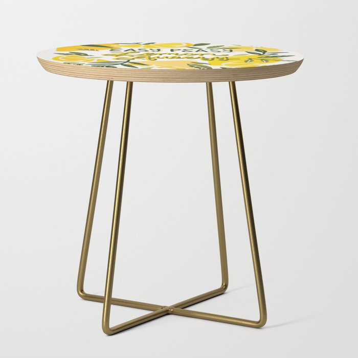 Easy Peasy Lemon Squeezy Citrus - Yellow & Green Palette Side Table Gallery Image 1