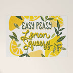 Easy Peasy Lemon Squeezy Citrus - Yellow & Green Palette Welcome Mat Gallery Image 1