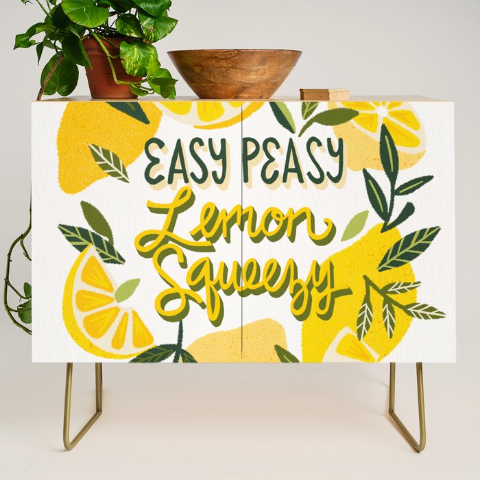 Easy Peasy Lemon Squeezy Citrus - Yellow & Green Palette Credenza Gallery Image 1