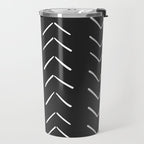 Boho Big Arrows in Black and White Travel Mug Gallery Image 2