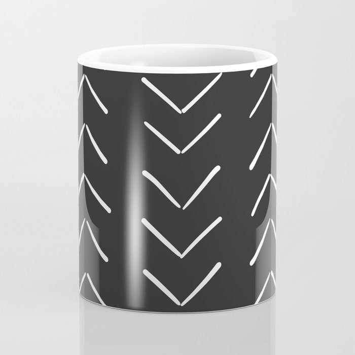 Boho Big Arrows in Black and White Coffee Mug Gallery Image 4