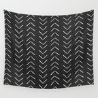 Boho Big Arrows in Black and White Wall Tapestry Gallery Image 4