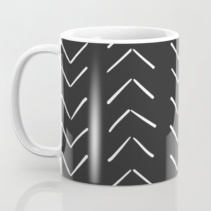 Boho Big Arrows in Black and White Coffee Mug Gallery Image 3