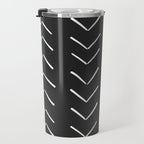 Boho Big Arrows in Black and White Travel Mug Gallery Image 3