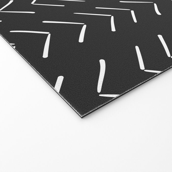 Boho Big Arrows in Black and White Welcome Mat Gallery Image 2