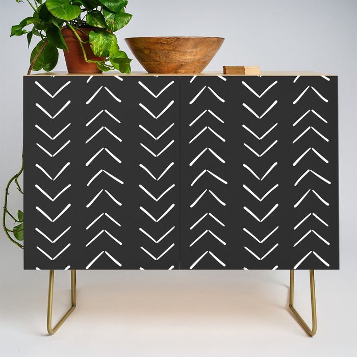 Boho Big Arrows in Black and White Credenza Gallery Image 1