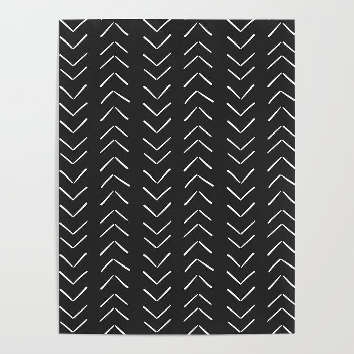Boho Big Arrows in Black and White Poster Gallery Image 4