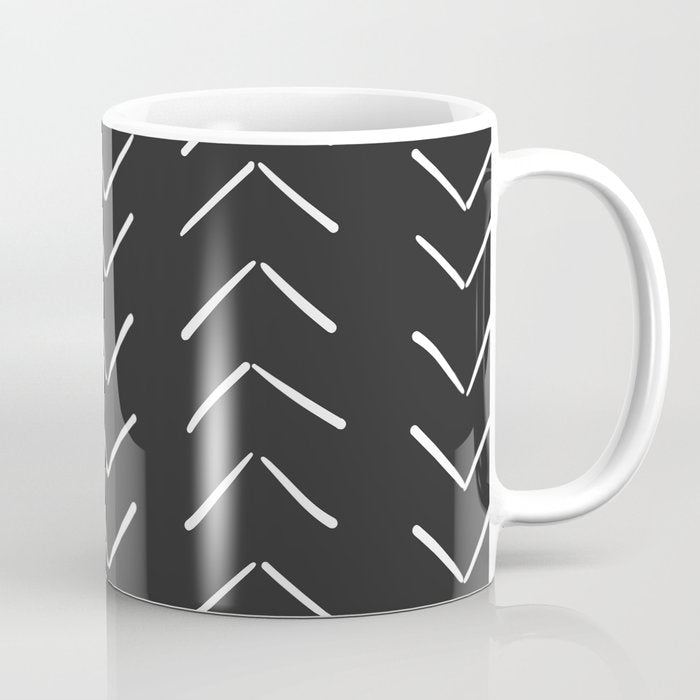 Boho Big Arrows in Black and White Coffee Mug Gallery Image 1