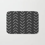 Boho Big Arrows in Black and White Bath Mat Gallery Image 1