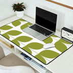 Mid Century Modern Leaves Green #society6 #buyart Desk Mat Gallery Image 2