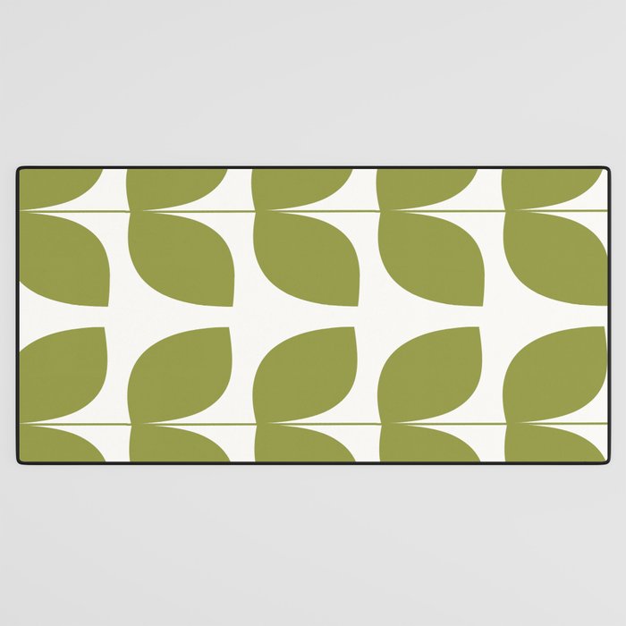 Mid Century Modern Leaves Green #society6 #buyart Desk Mat Gallery Image 3