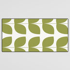 Mid Century Modern Leaves Green #society6 #buyart Desk Mat Gallery Image 3