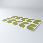 Mid Century Modern Leaves Green #society6 #buyart Rug Gallery Image 3