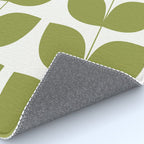 Mid Century Modern Leaves Green #society6 #buyart Rug Gallery Image 4