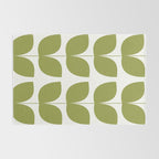 Mid Century Modern Leaves Green #society6 #buyart Rug Gallery Image 2