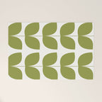 Mid Century Modern Leaves Green #society6 #buyart Welcome Mat Gallery Image 1