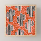 Sonora - red, pink, black, and white  Mini Art Print Gallery Image 1