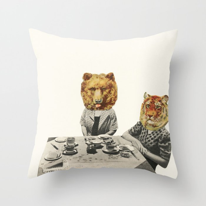 Tea Party Throw Pillow Gallery Image 1